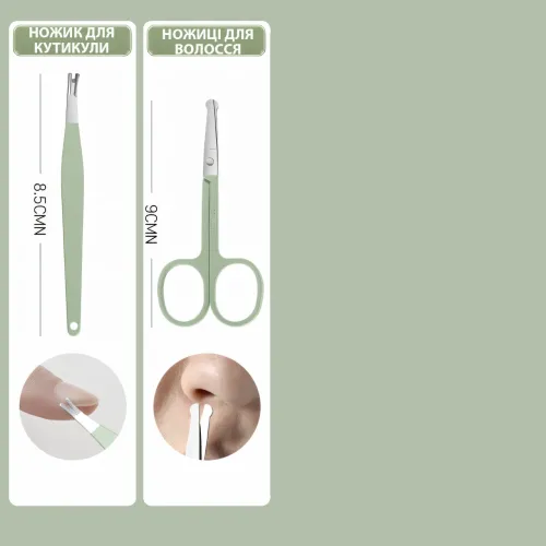Маникюрный набор Manicure из нержавеющей стали в сумке, набор для педикюра 18 предметов - фото 5