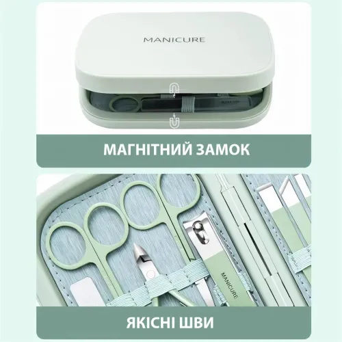 Маникюрный набор Manicure из нержавеющей стали в сумке, набор для педикюра 18 предметов - фото 8