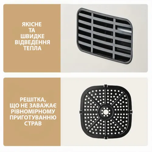 Аерофритюрница BITEK BT-5335, аэро гриль Air Fryer 3500 Вт, чаша 7,5 л, с термостатом и таймером, черный - фото 4