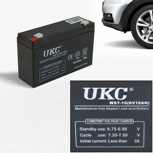 Аккумулятор 6V 10A UKC, герметичная свинцово-кислотная батарея с гелевым наполнением