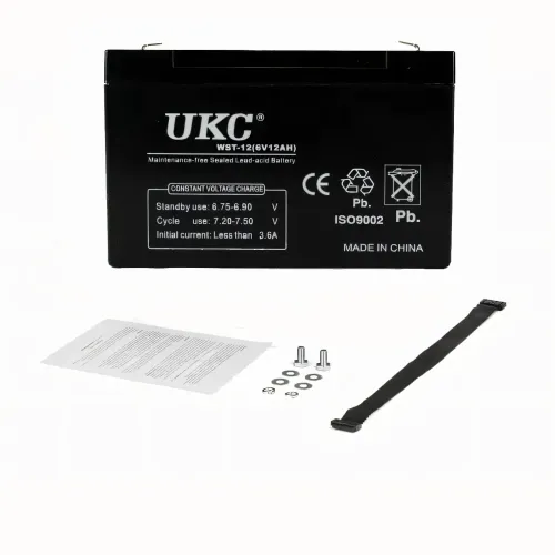 Свинцово-кислотный аккумулятор BATTERY 6V 12A UKC, герметичный гелевый AGM аккумулятор - фото 5