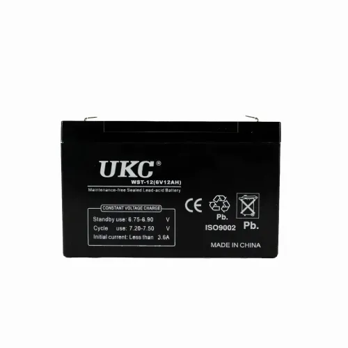 Свинцово-кислотный аккумулятор BATTERY 6V 12A UKC, герметичный гелевый AGM аккумулятор - фото 2