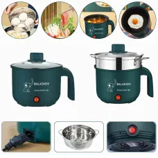 Электрическая мини плита Rice Cooker, антипригарная двухслойная пароварка-скороварка-рисоварка, 1.8 л