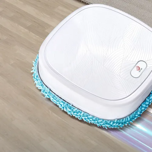 Моющий робот пылесос INTELEGENT AUTOMATIC BRUSH MOPPER 619, имитация ручного мытья пола, высота 6 см, белый - фото 5