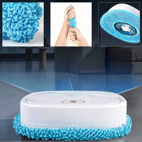 Моющий робот пылесос INTELEGENT AUTOMATIC BRUSH MOPPER 619, имитация ручного мытья пола, высота 6 см, белый
