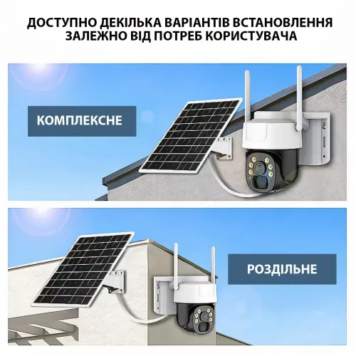 Камера видеонаблюдения PTZ уличная WiFi/4G TP7 с солнечной панелью, 3 МП, двухсторонний звук, датчик движения - фото 2