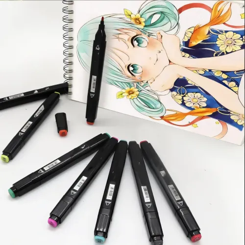 Набор двухсторонних маркеров, Sketch Marker для рисования, 168 цветов на спиртовой основе, в сумке-чехле - фото 8