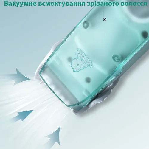 Безшумна машинка для стриження новонароджених, тиха вакуумна з насадками 3/6 мм, 9/12 мм, IPX7 5W - фото 5