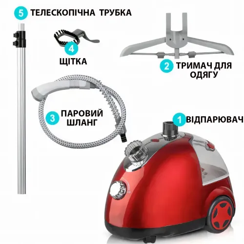 Вертикальный мощный отпариватель для одежды 3600Вт, BITEK BT-3037 с вешалкой для одежды, бак 1.5 л - фото 5