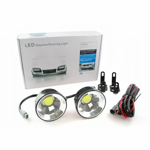 Круглые дневные ходовые огни DRL 18 Premium, светодиодный початок DRL-008o, Ø 70 мм, 12В, авто отключение - фото 5