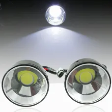 Круглые дневные ходовые огни DRL 18 Premium, светодиодный початок DRL-008o, Ø 70 мм, 12В, авто отключение