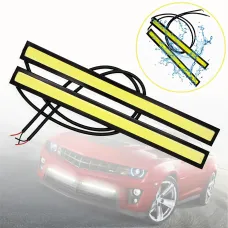 Дневные ходовые огни DRL 17, диодные СОВ автомобильные огни 2 шт 6 Вт, длинна 17 см, алюминиевый корпус