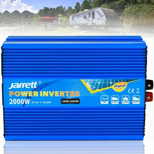 Оригинальный инвертор Jarrett 12-220 В 2000W, оригинальный преобразователь напряжения, USB, синий