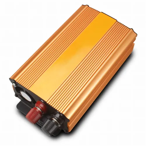 Перетворювач із вольтметром Power One Plus 12v220 1200w, автомобільний інвертор із 2 комплектами дротів - фото 2