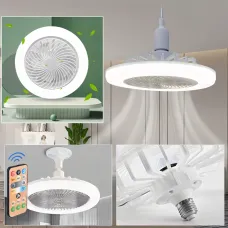 Лампа-вентилятор LED в патрон E27, светодиодная люстра с вентилятором, LED вентилятор LK23 с пультом