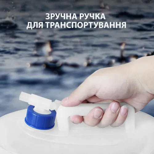 Складная канистра гармошка 10л с ручкой и краном, пластиковый складываемый портативный бак для воды - фото 7