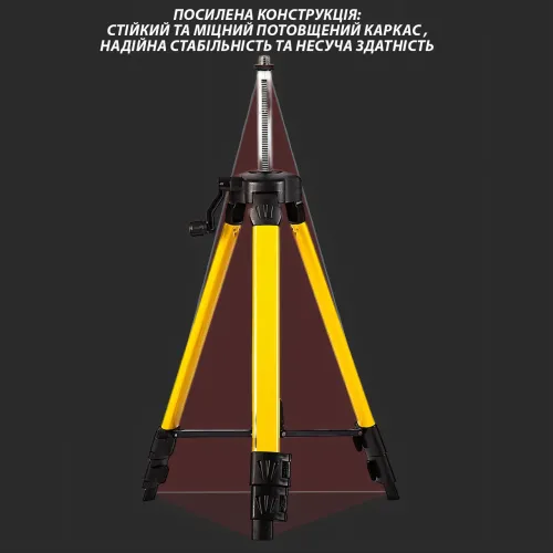 Штатив-тренога 1200 мм для лазерного уровня, алюминиевое крепление-штатив для нивелира, складываемый - фото 6