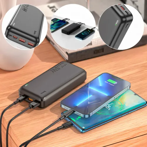 Power bank 20000mAh, портативное зарядное HOCO J101A Astute, 22.5W, совместим с большинством устройств