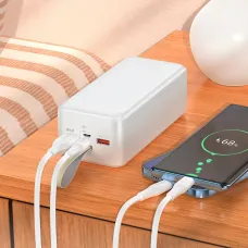 Power bank HOCO J111C с быстрой зарядкой, портативное зарядное устройство PD30W, 40000mAh Белый