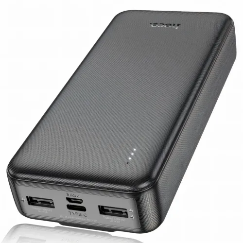 Внешний аккумулятор 20000mAh, Power bank HOCO J118A, быстрая зарядка, встроенный кабель - фото 5