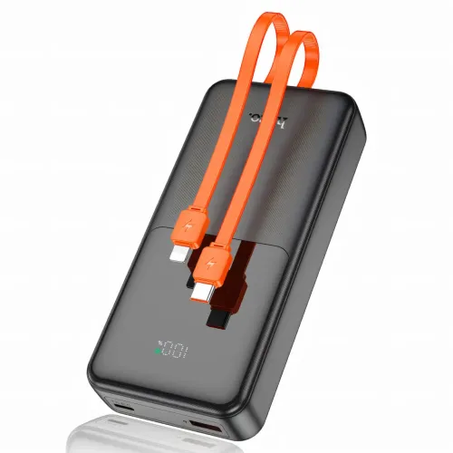 Power bank HOCO J119A, павербанк 22.5W+PD20, емкость 20000mAh, быстрая зарядка, дисплей и встроенный кабель - фото 3