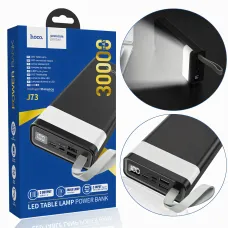 HOCO J73 портативный аккумулятор 30000mAh с настольной лампой, с LED цифровым дисплеем, Micro-USB / Type-C