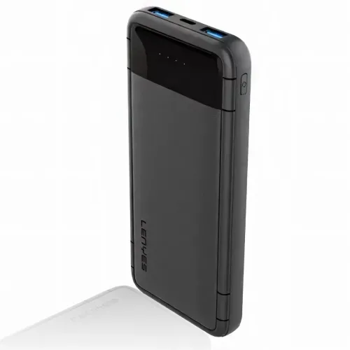 Повербанк Power Bank LENYES 133-10000mAh (Реальная ёмкость) 2хUSB, MicroUSB, Type-C, Черный - фото 4