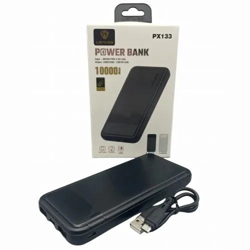 Повербанк Power Bank LENYES 133-10000mAh (Реальная ёмкость) 2хUSB, MicroUSB, Type-C, Черный - фото 6