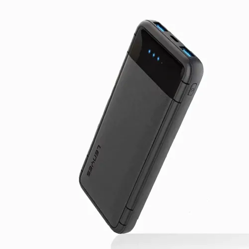 Повербанк Power Bank LENYES 133-10000mAh (Реальная ёмкость) 2хUSB, MicroUSB, Type-C, Черный - фото 2