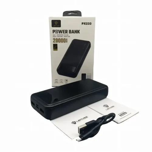 Внешний аккумулятор LENYES PX-233 20000 мАч, Power bank мини c LED индикатором, реальная емкость - фото 7