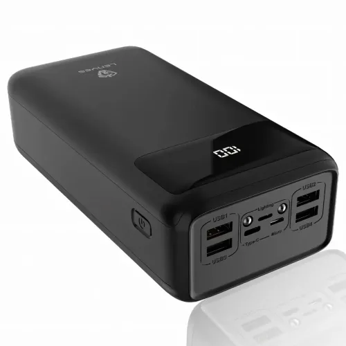 Power Bank LENYES PX591 50000mAh с Быстрой Зарядкой 20W+PD и LED Дисплеем, реальная емкость, 4USB/type-C - фото 2