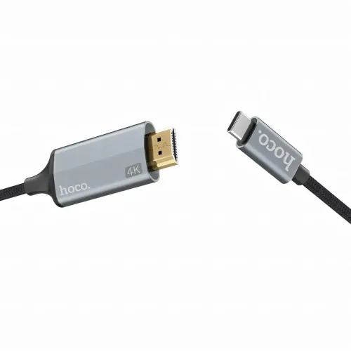 Кабель-перехідник HOCO UA13 Type-C на HDMI 4K, Full HD 4K/2K, адаптер 1.8 м з нейлону та алюмінію - фото 4