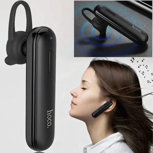 Беспроводная Bluetooth гарнитура HOCO E36 Free sound, хендсфри моно с микрофоном и шумоподавлением, черный