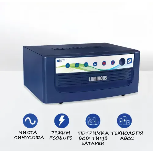 Инвертор LUMINOUS INVERTER ECO WATT 900V/12V, гибридный ИБП с чистой синусоидой - фото 5