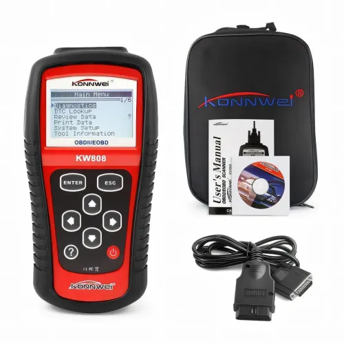 Авто диагност OBDII/EOBD scanner KW 808, универсальный автомобильный сканер - фото 10
