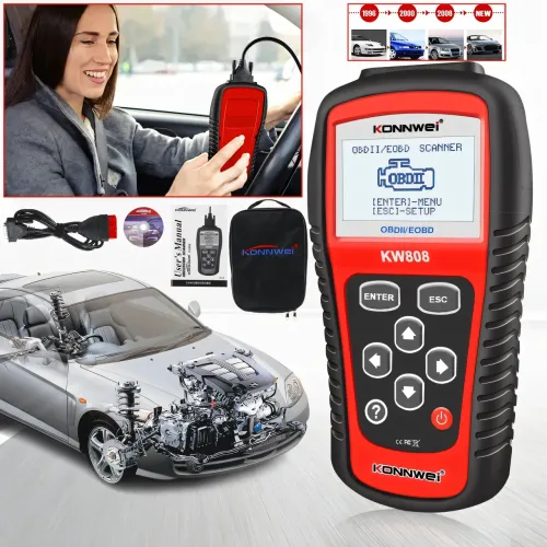Авто диагност OBDII/EOBD scanner KW 808, универсальный автомобильный сканер