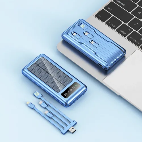 Мобильная зарядка POWER BANK 10000MAH + Solar, портативное зарядное устройство с быстрой зарядкой - фото 7