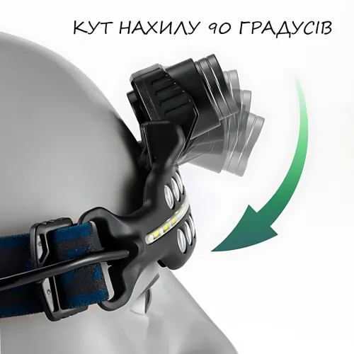 Налобный фонарь BLW 691-2, светодиодный аккумуляторный фонарик с датчиком движения, белый, красный, синий свет - фото 10