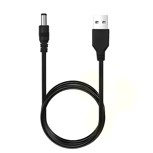 Кабель живлення DC 2.1x5.5mm, 5V-9V, USB 5V->9 V, кабель перехідник для роутера від повербанка, чорний - фото 2