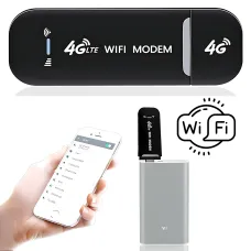 Мобильный 4G модем USB, роутер 3in1 WI-FI для sim, 3G/4G LTE HotSpot до 150 Мбит/сек