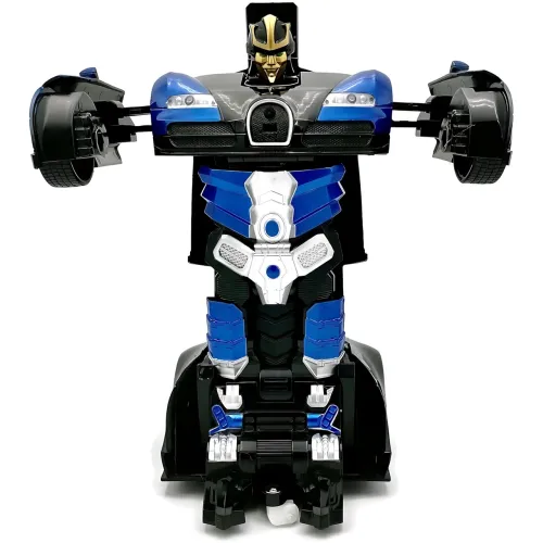 Машинка робот-трансформер Bugatti, робот машина бугатти Autobots Remote Control Car с пультом, синий - фото 2