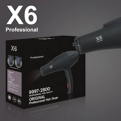 Фен SOKANY X6, 2200 Вт, 2 швидкості, з насадкою-концентратором у комплекті, робота від мережі + іонізація - фото 10