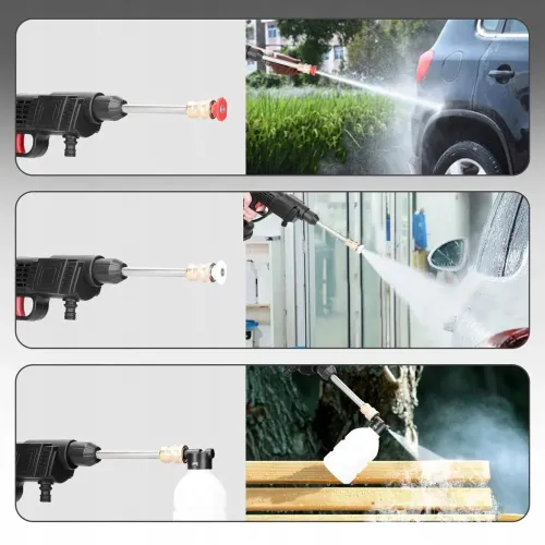 Универсальная мойка Water Gun, аккумуляторная мини-мойка высокого давления, 2 АКБ в комплекте, черный - фото 2