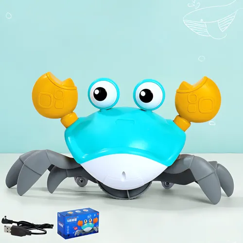 Интерактивная игрушка крабик, танцующий краб QC-3Y с музыкой и светом, сенсорные датчики, работает от батареек - фото 10