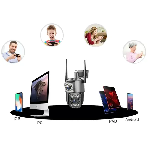 Уличная смарт камера, 2 объектива, проводное/Wi-fi подключение, SD card, громкая связь, ночная сьемка - фото 14