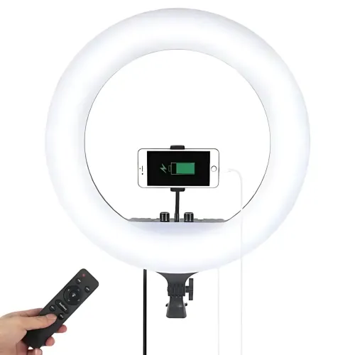 Профессиональная кольцевая LED лампа RL-21 54 см с пультом и держателями 70 W - фото 4
