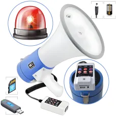 Громкоговоритель MEGAPHONE ER 66, 12v, рупор UKC 50 Вт с регулировкой громкости, сиреной, записью звука