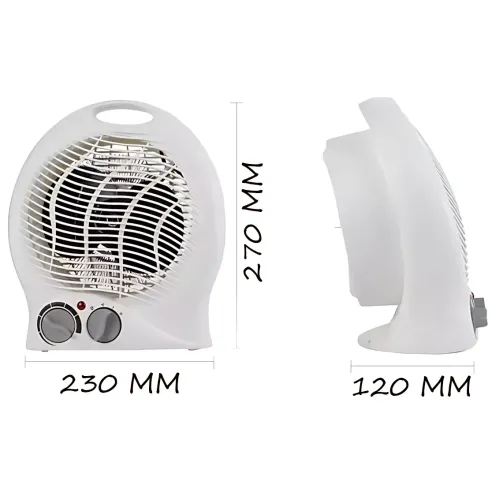 Дуйка Heater MS5902, тепловентелятор обогреватель Domotec до 20 м², работа от розетки, мощность 2000 Вт, белый - фото 10