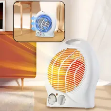 Дуйка Heater MS5902, тепловентелятор обогреватель Domotec до 20 м², работа от розетки, мощность 2000 Вт, белый