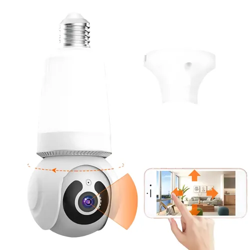 WiFi камера в патрон E27, камера Panda Eyes Q26 с датчиком движения, лампой, ночной съемкой и микрофоном - фото 6